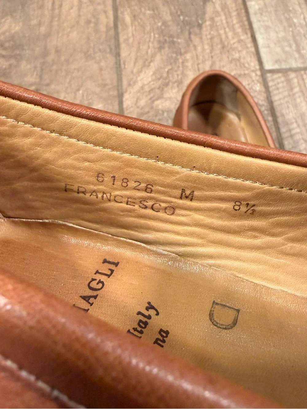 Bruno Magli Men’s Size 8.5 M Tan Leather Tassel Loafers Made In Italy